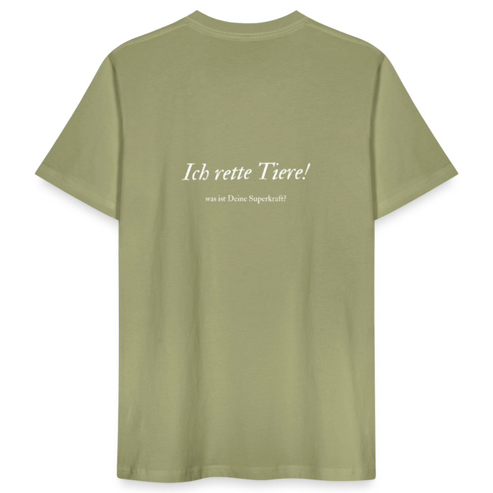 Superhelden... - Unisex Bio Shirt - Nebelgrün