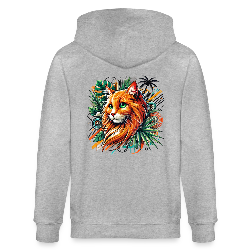 Garfield -  Unisex Bio-Kapuzenjacke - Grau meliert