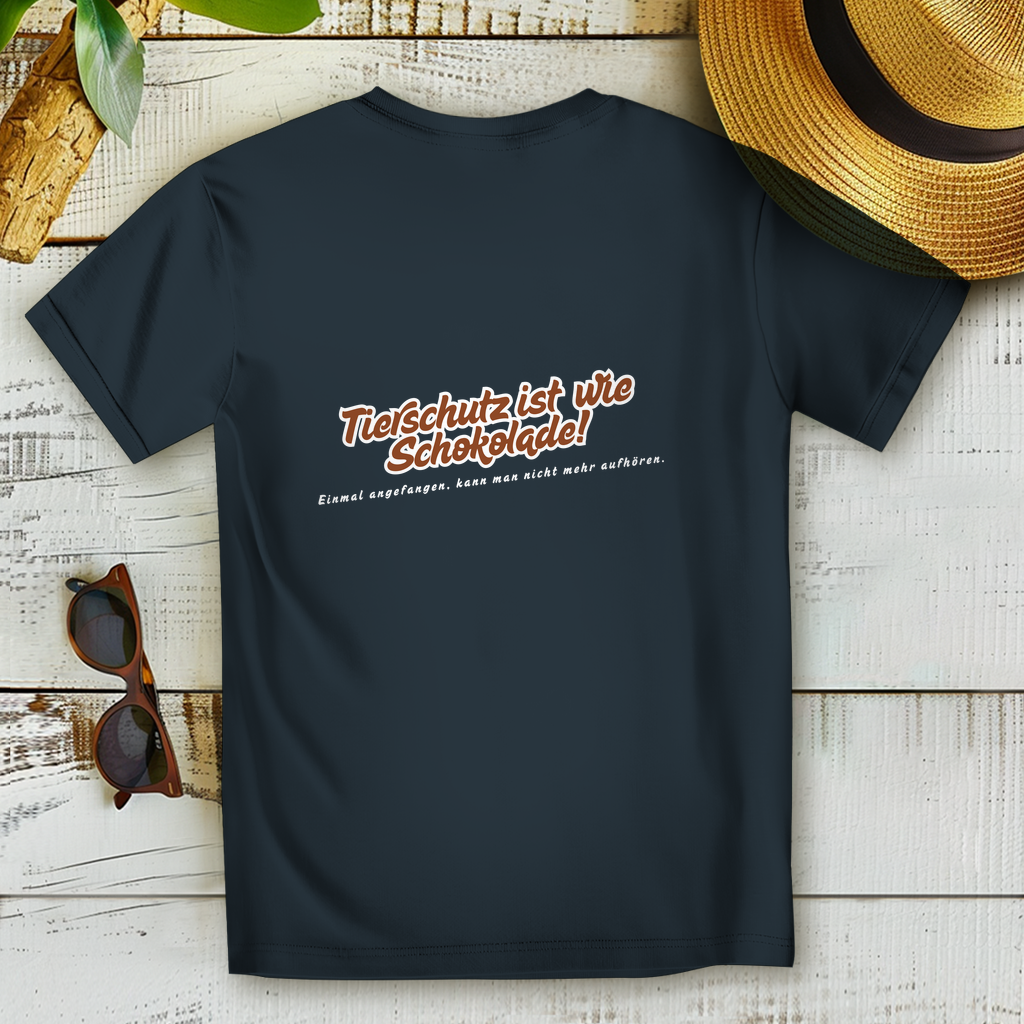 Tierschutz ist wie Schokolade - Damen Premium Bio T-Shirt Tierschutz ist wie Schokolade - PetArt