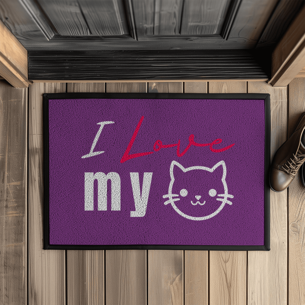 I love my Cat - Fußmatte mit Gummirand - PetArt