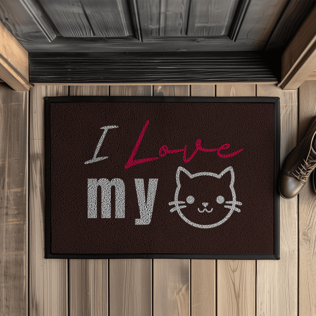 I love my Cat - Fußmatte mit Gummirand - PetArt