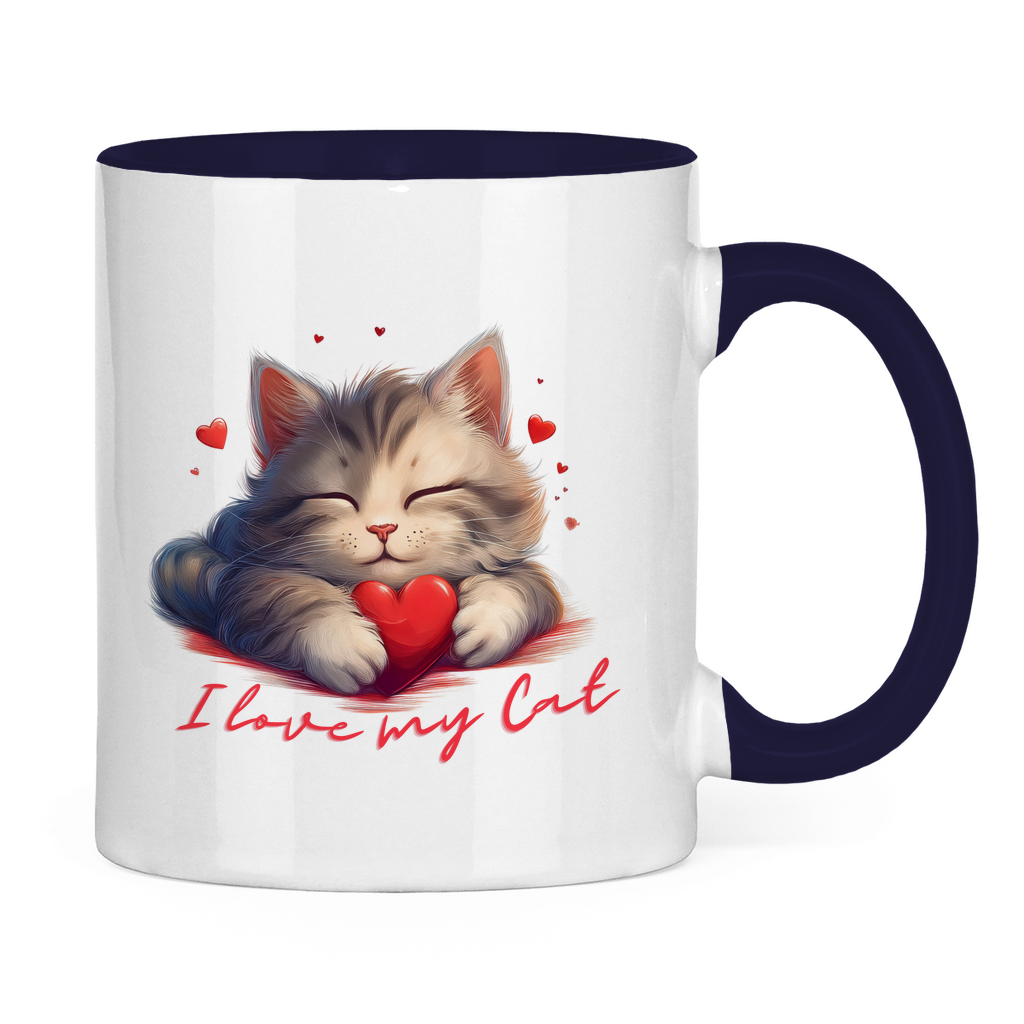Tasse zweifarbig - I love my Cat - PetArt