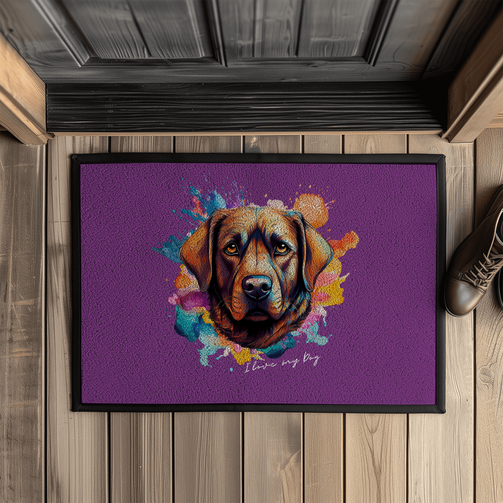 I love my Dog Fußmatte "Smilla" mit Gummirand (Text weiss) - PetArt