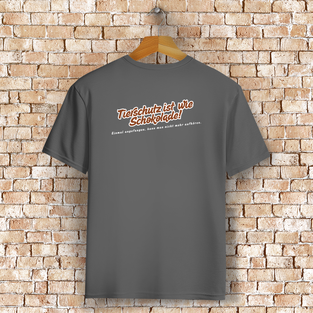 Unisex T-Shirt -  "Tierschutz ist wie Schokolade" - PetArt