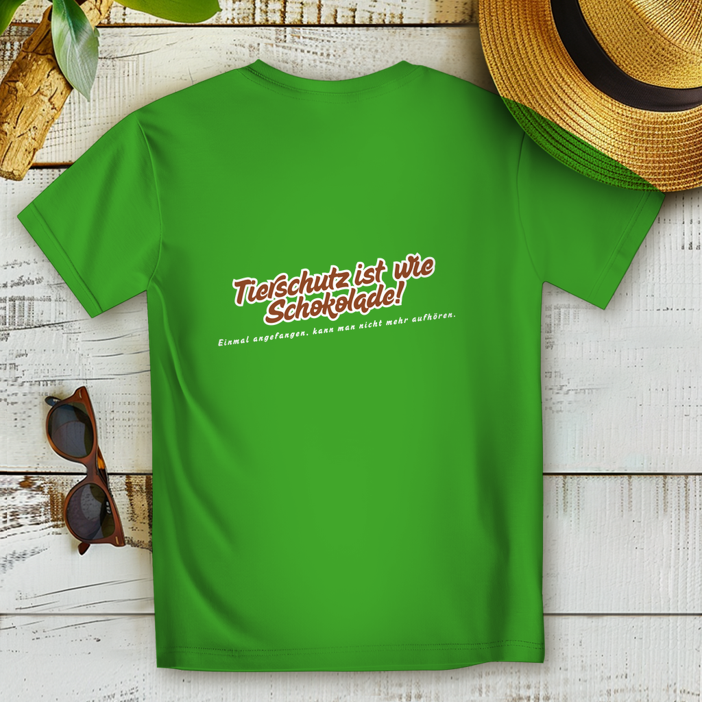 Tierschutz ist wie Schokolade - Damen Premium Bio T-Shirt Tierschutz ist wie Schokolade - PetArt