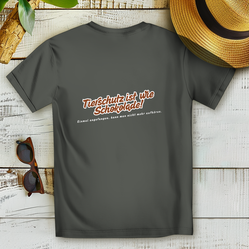 Tierschutz ist wie Schokolade - Damen Premium Bio T-Shirt Tierschutz ist wie Schokolade - PetArt