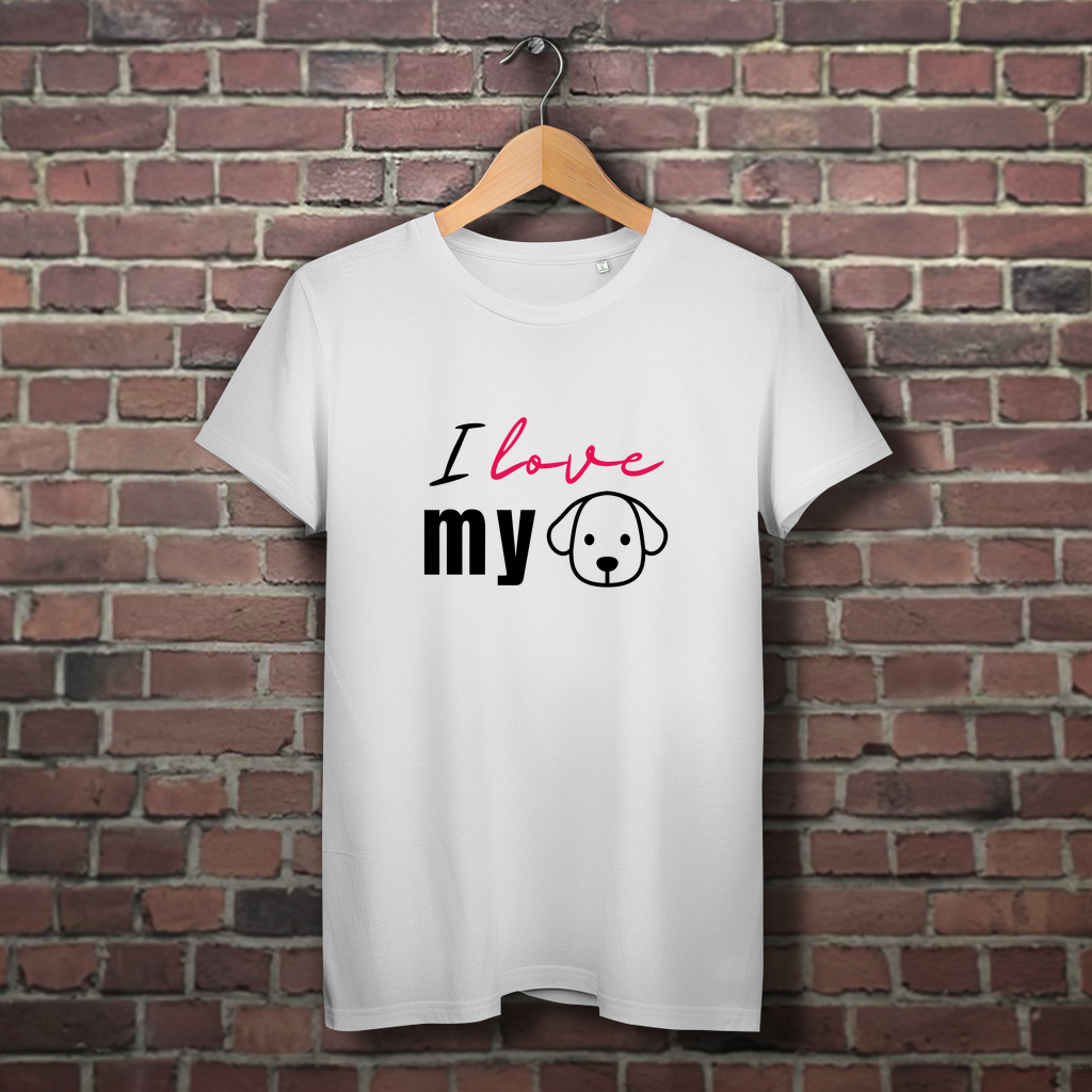 I Love my Dog - Damen Premium Bio T-Shirt I Love my Dog - PetArt