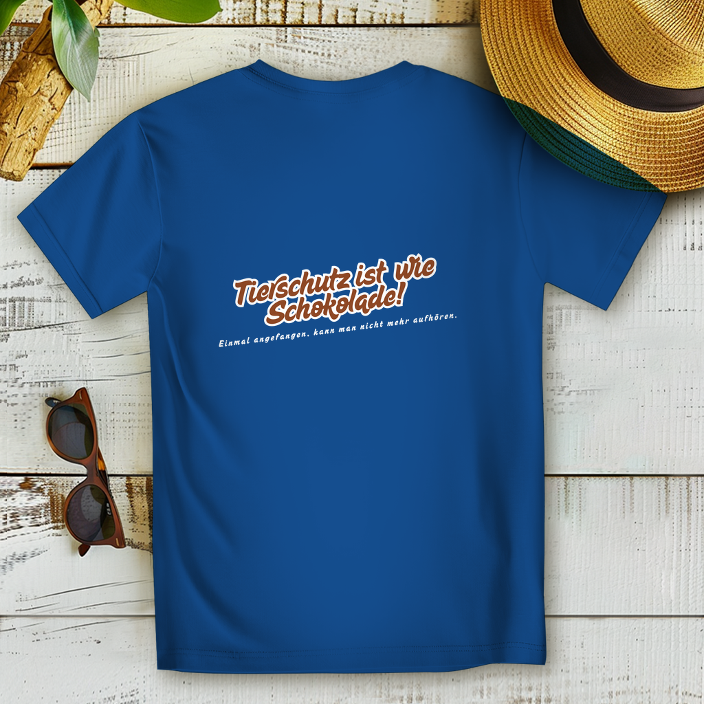 Tierschutz ist wie Schokolade - Damen Premium Bio T-Shirt Tierschutz ist wie Schokolade - PetArt