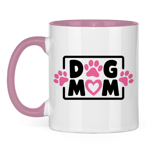 Dog Mum - Tasse zweifarbig