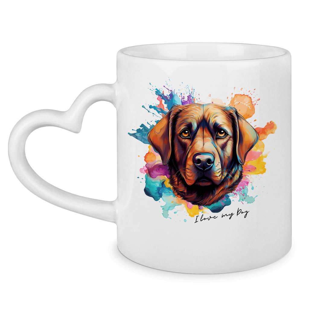 I love my Dog - Tasse "Smilla" mit Herzhenkel - PetArt