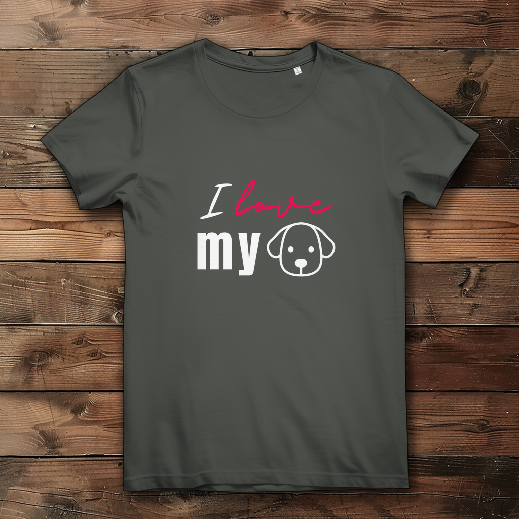 I Love my Dog - Damen Premium Bio T-Shirt - PetArt