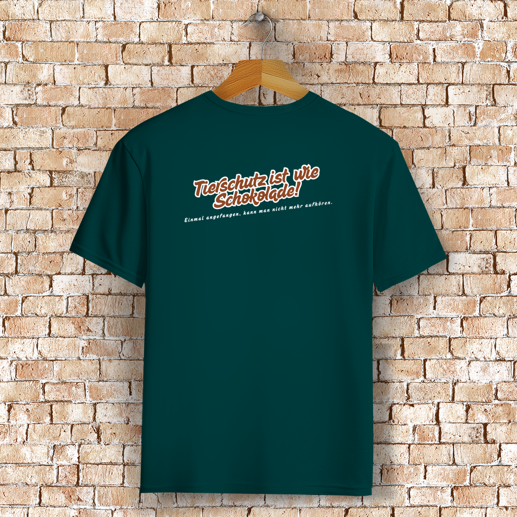Unisex T-Shirt -  "Tierschutz ist wie Schokolade" - PetArt
