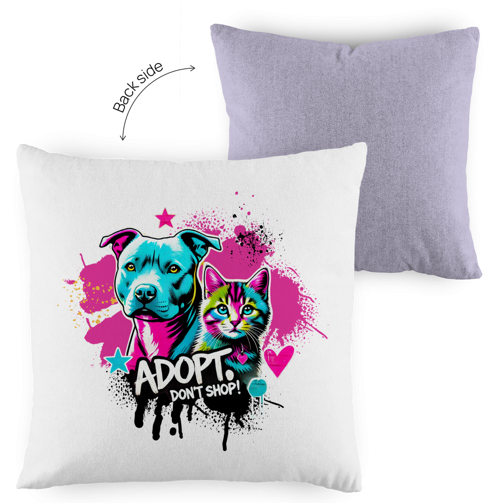Adopt don't Shop - Kopfkissen zweifarbig - PetArt