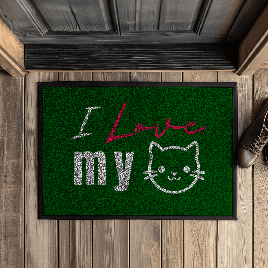 I love my Cat - Fußmatte mit Gummirand - PetArt