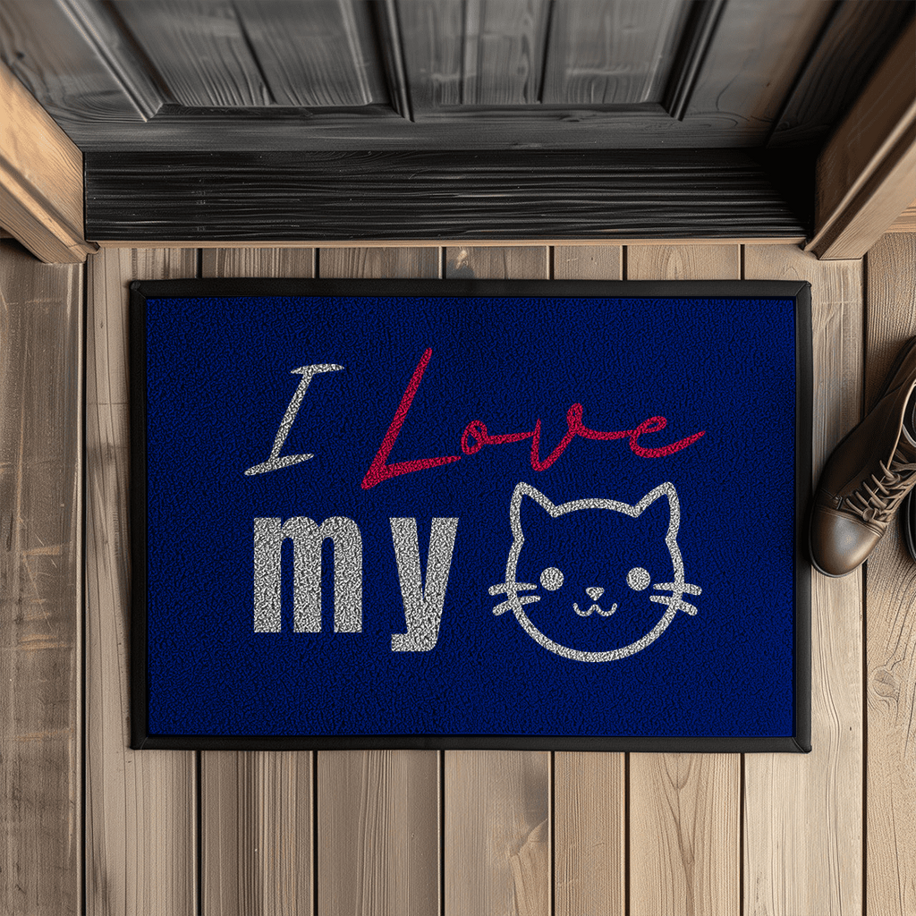 I love my Cat - Fußmatte mit Gummirand - PetArt