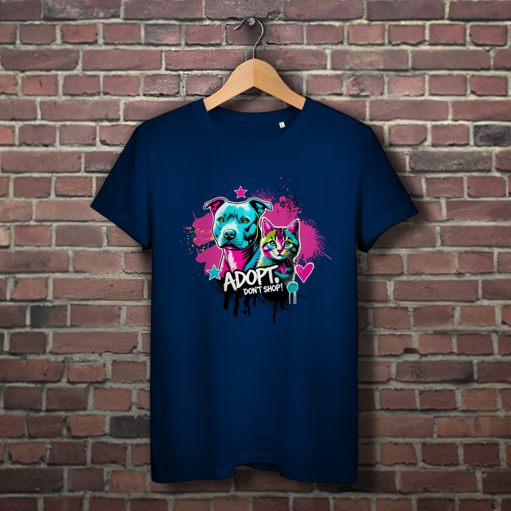 Adopt don't Shop - Damen Premium Bio T-Shirt - PetArt