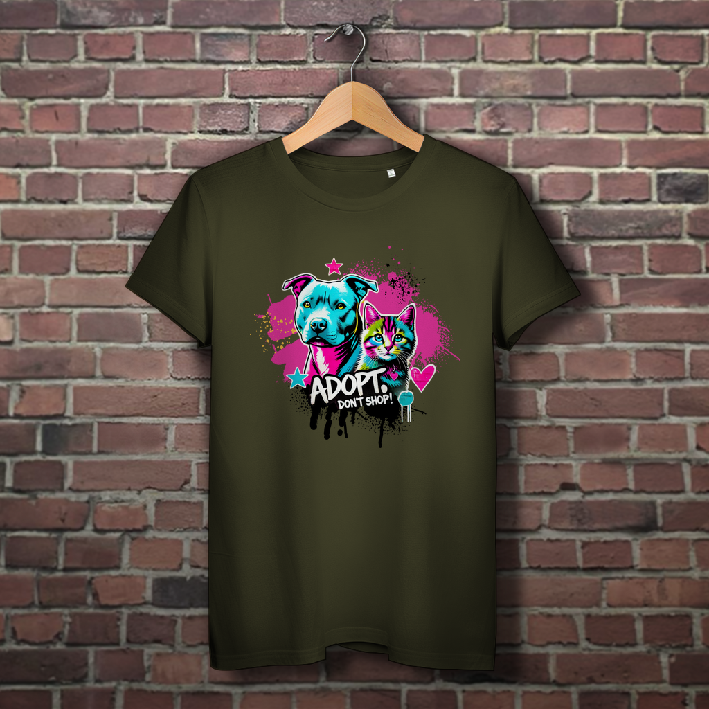Adopt don't Shop - Damen Premium Bio T-Shirt - PetArt