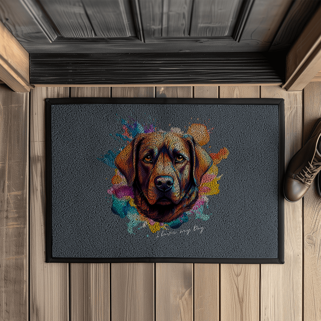 I love my Dog Fußmatte "Smilla" mit Gummirand (Text weiss) - PetArt