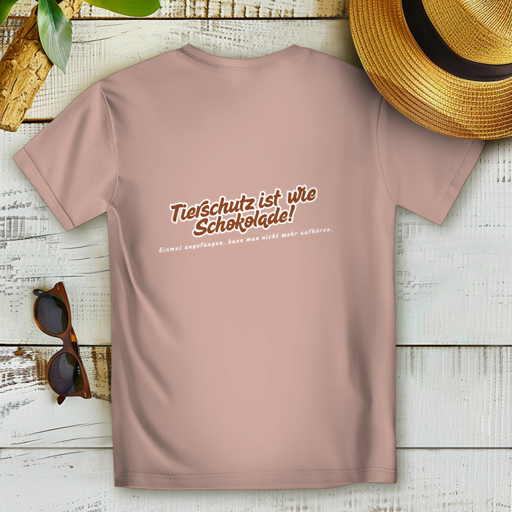 Tierschutz ist wie Schokolade - Damen Premium Bio T-Shirt Tierschutz ist wie Schokolade - PetArt