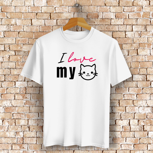 Unisex T-Shirt - "I love my Cat" - PetArt