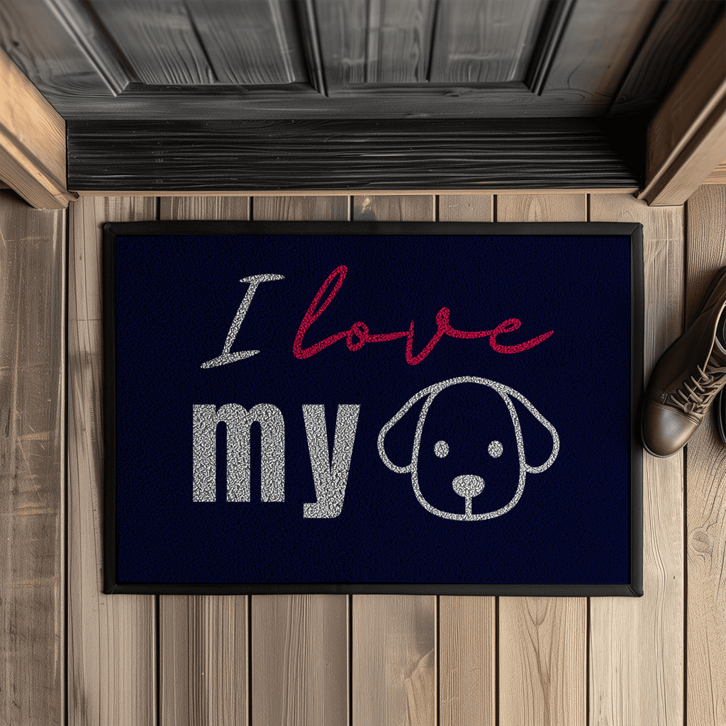 I Love My Dog - Fußmatte mit Gummirand - PetArt