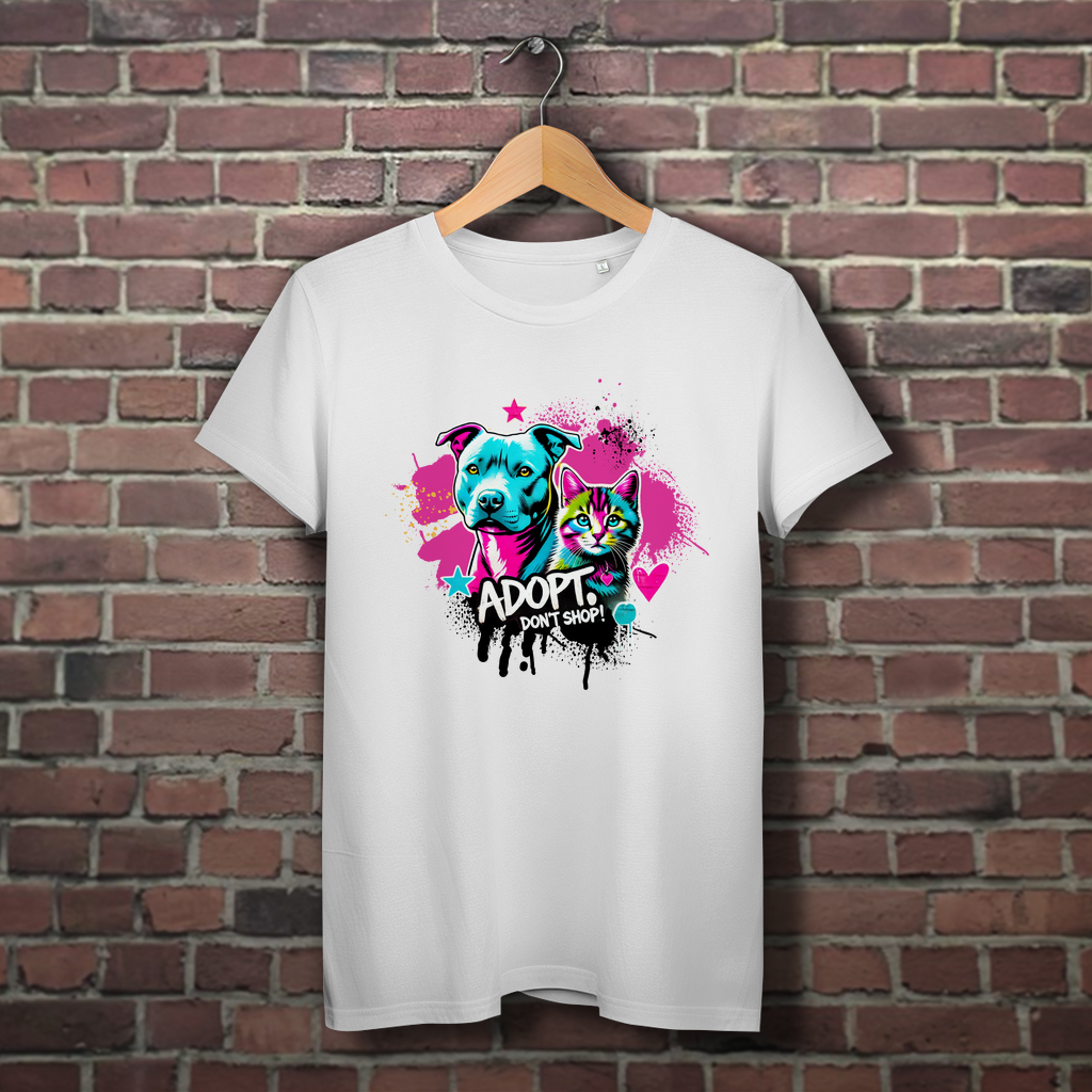Adopt don't Shop - Damen Premium Bio T-Shirt - PetArt