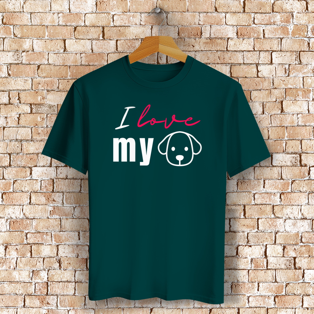 Unisex T-Shirt - "I love my Dog" - PetArt