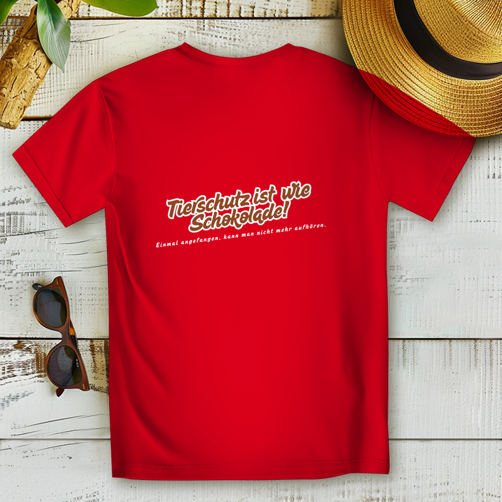 Tierschutz ist wie Schokolade - Damen Premium Bio T-Shirt Tierschutz ist wie Schokolade - PetArt