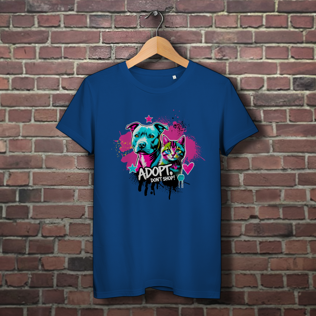 Adopt don't Shop - Damen Premium Bio T-Shirt - PetArt