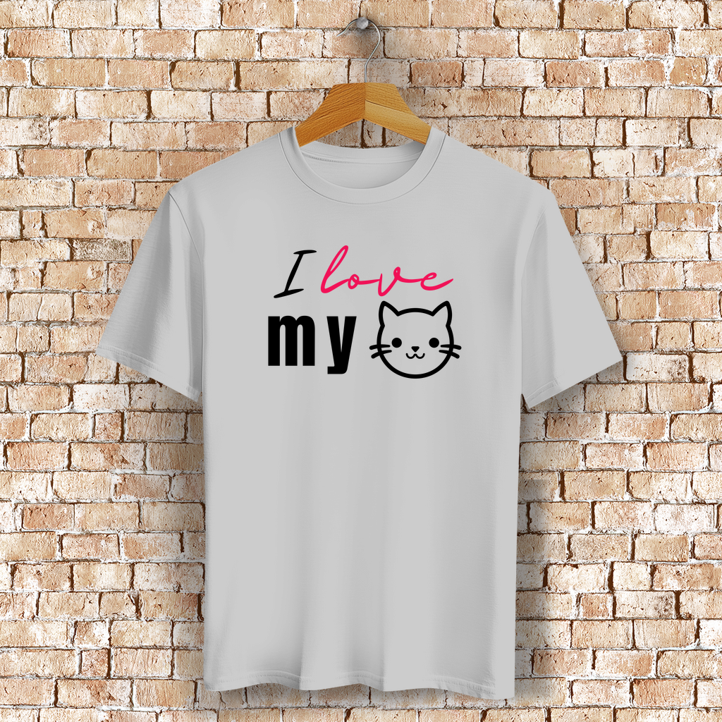 Unisex T-Shirt - "I love my Cat" - PetArt