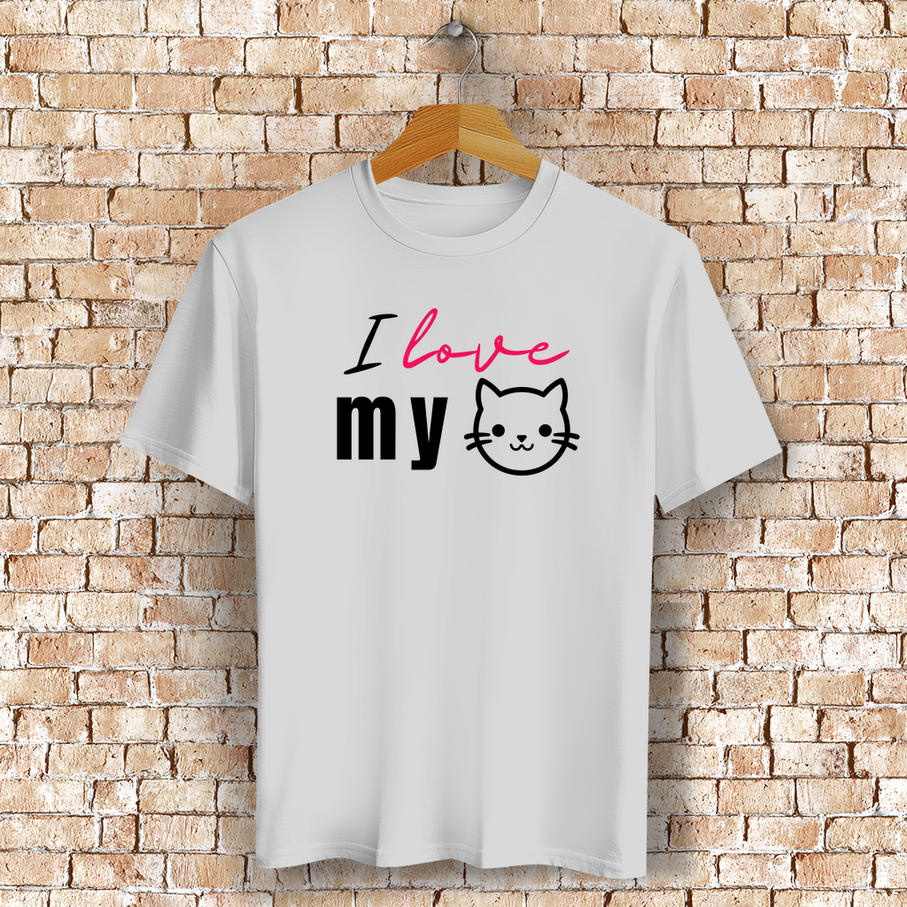 Unisex T-Shirt - "I love my Cat" - PetArt