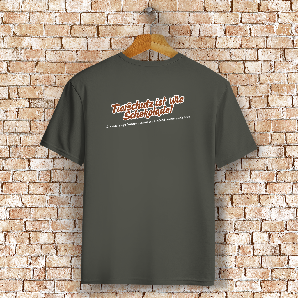 Unisex T-Shirt -  "Tierschutz ist wie Schokolade" - PetArt