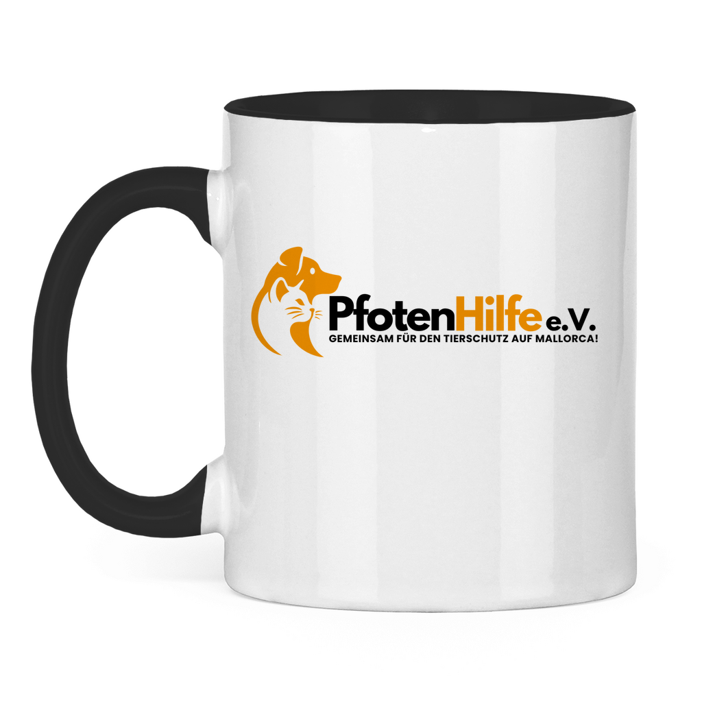 Pfotenhilfe Mallorca - Tasse zweifarbig