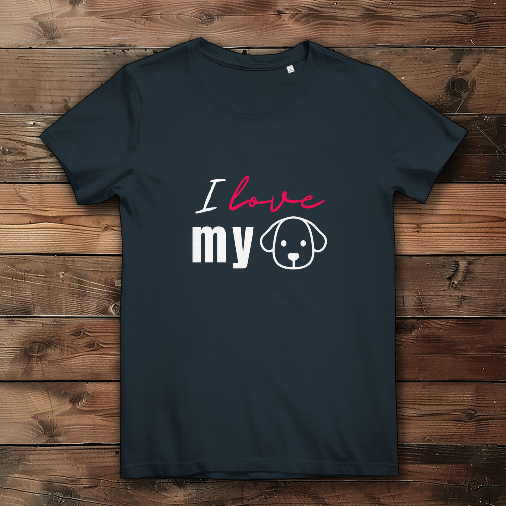 I Love my Dog - Damen Premium Bio T-Shirt - PetArt