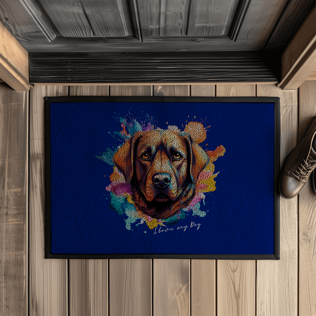 I love my Dog Fußmatte "Smilla" mit Gummirand (Text weiss) - PetArt