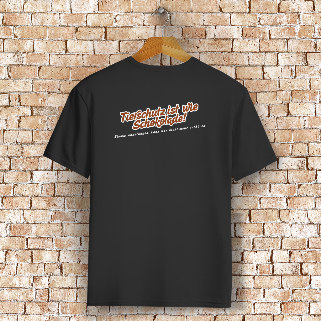 Unisex T-Shirt -  "Tierschutz ist wie Schokolade" - PetArt