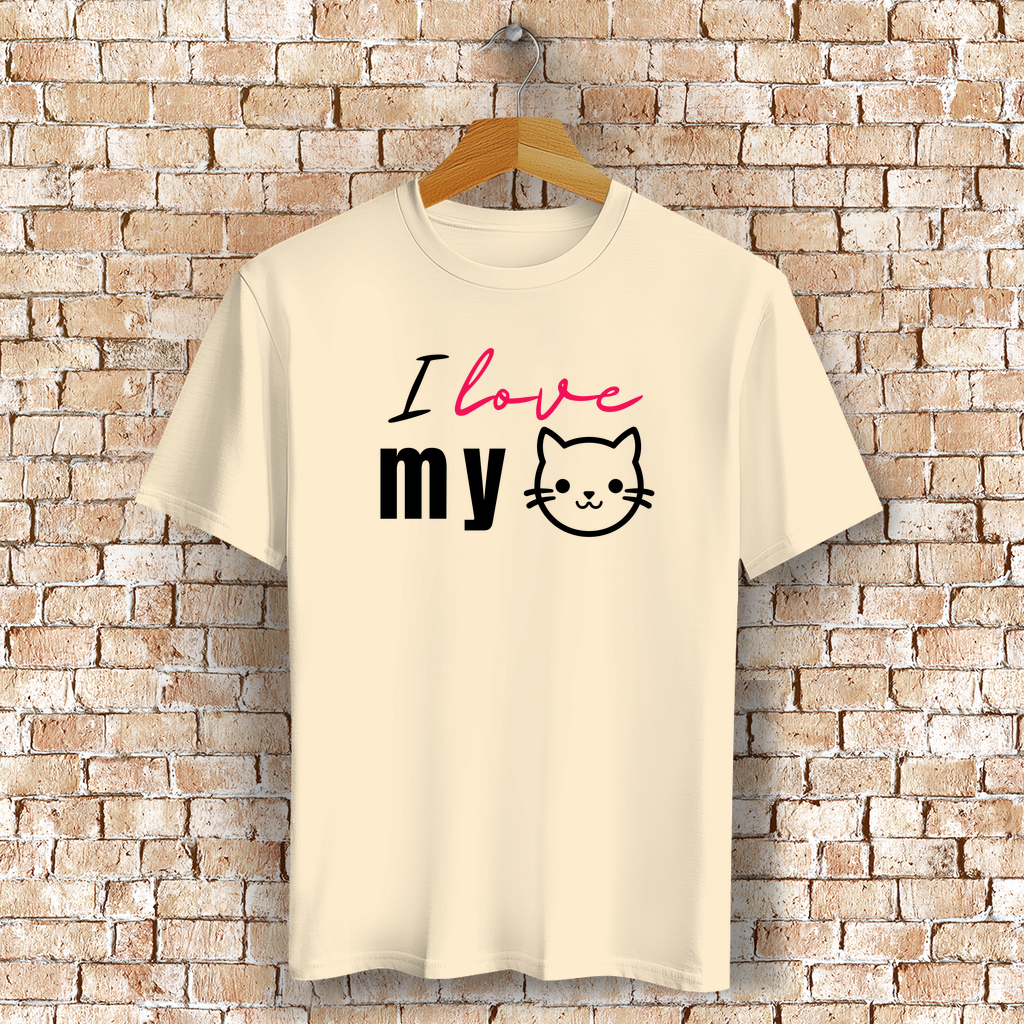 Unisex T-Shirt - "I love my Cat" - PetArt