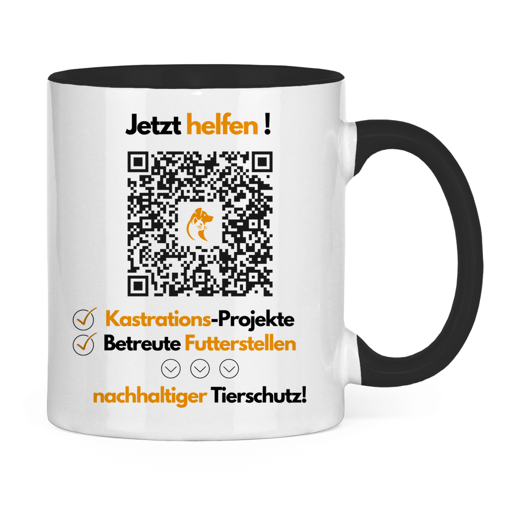Pfotenhilfe Mallorca - Tasse zweifarbig
