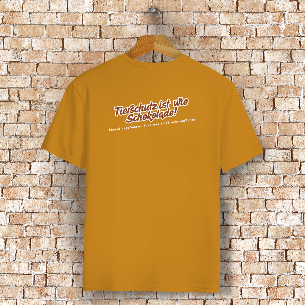 Unisex T-Shirt -  "Tierschutz ist wie Schokolade" - PetArt