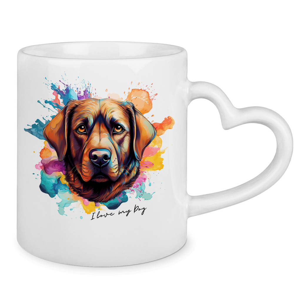 I love my Dog - Tasse "Smilla" mit Herzhenkel - PetArt