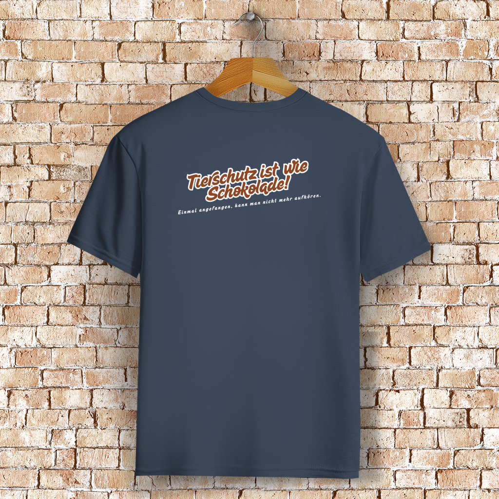 Unisex T-Shirt -  "Tierschutz ist wie Schokolade" - PetArt