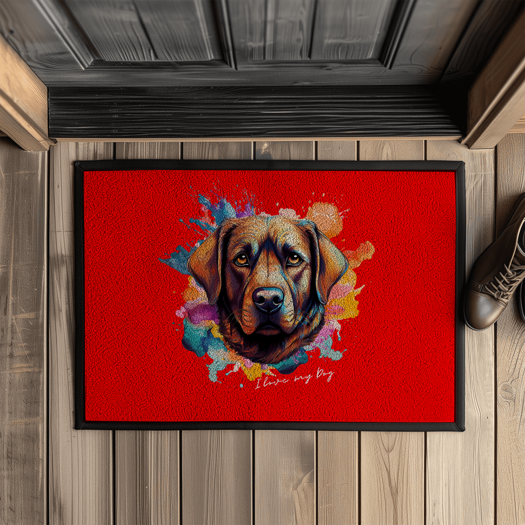 I love my Dog Fußmatte "Smilla" mit Gummirand (Text weiss) - PetArt