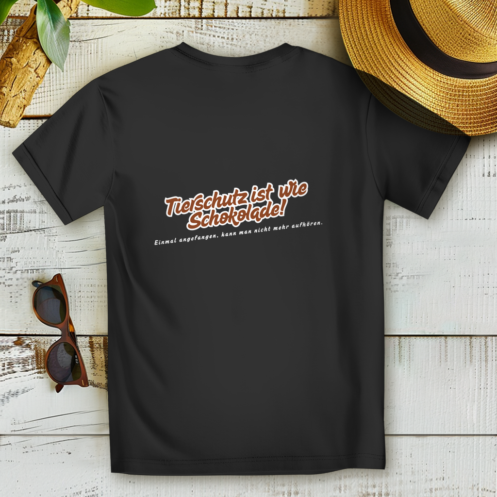 Tierschutz ist wie Schokolade - Damen Premium Bio T-Shirt Tierschutz ist wie Schokolade - PetArt