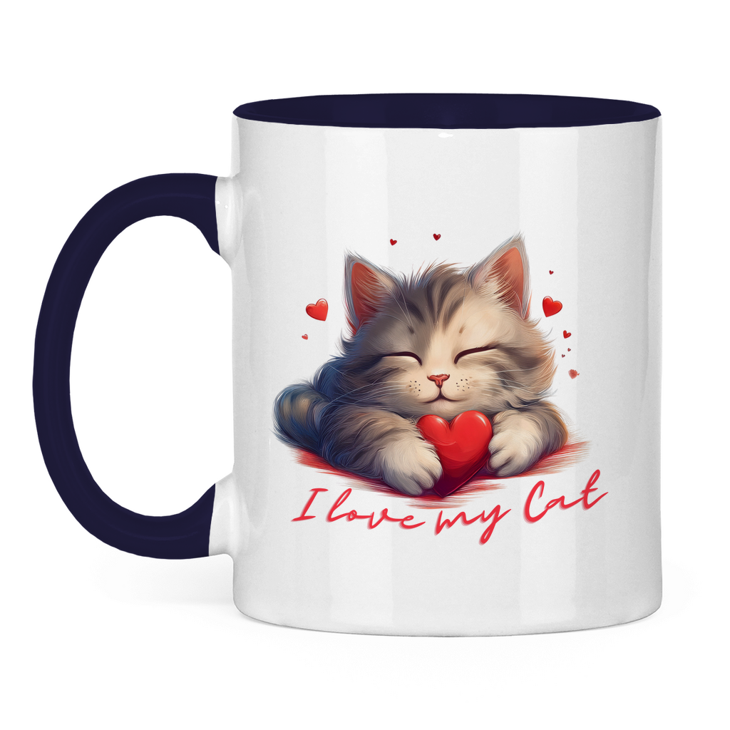 Tasse zweifarbig - I love my Cat - PetArt