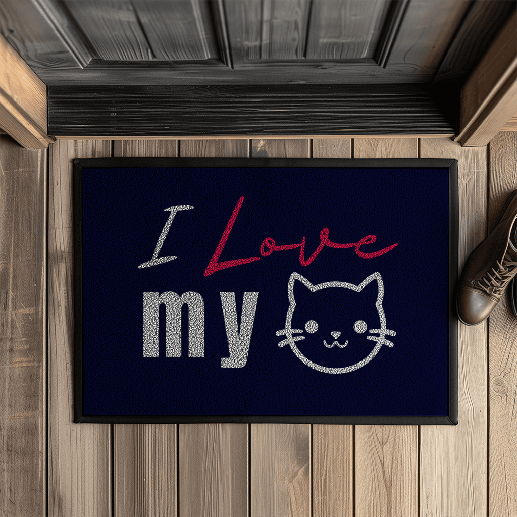 I love my Cat - Fußmatte mit Gummirand - PetArt