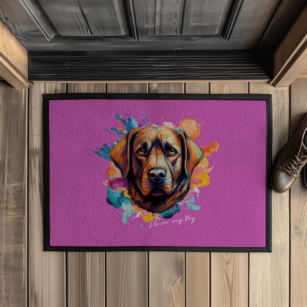 I love my Dog Fußmatte "Smilla" mit Gummirand (Text weiss) - PetArt