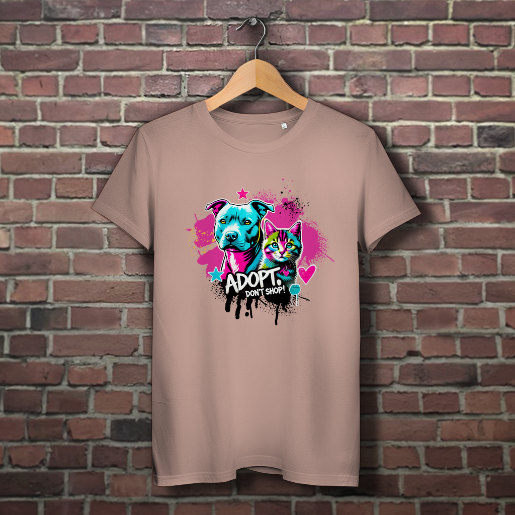 Adopt don't Shop - Damen Premium Bio T-Shirt - PetArt
