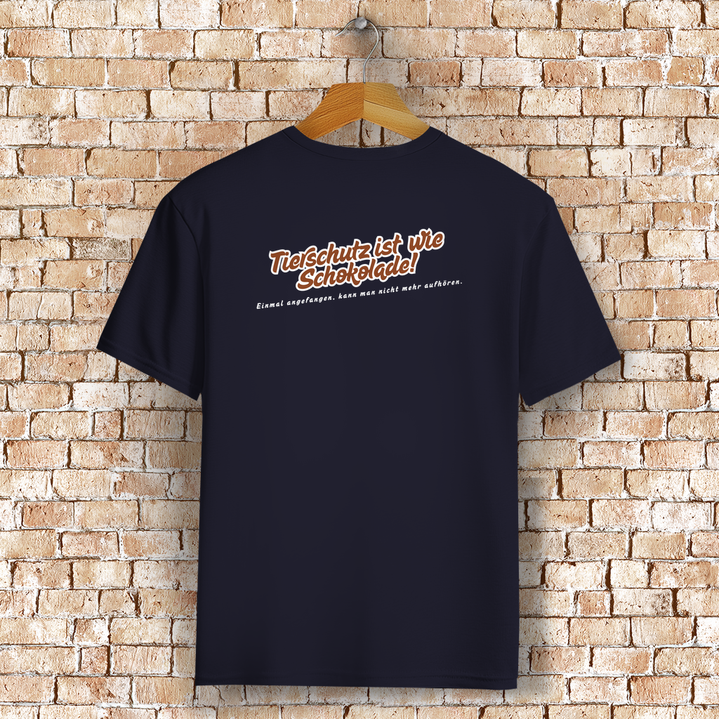 Unisex T-Shirt -  "Tierschutz ist wie Schokolade" - PetArt